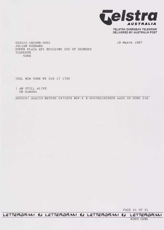 Kawara - I am Still Alive