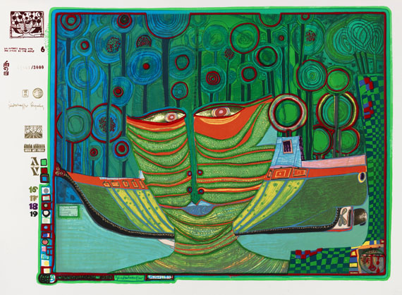 Friedensreich Hundertwasser - Regentag (Look at it on a rainy day) - Weitere Abbildung