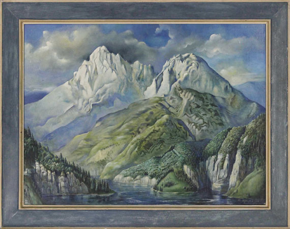 Rudolf Schlichter - Berglandschaft - Rahmenbild