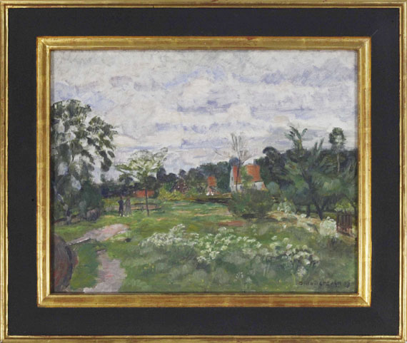 Otto Modersohn - Sommerlandschaft in Quelkhorn - Rahmenbild