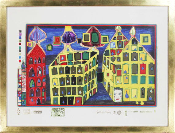 Friedensreich Hundertwasser - Regentag (Look at it on a rainy day) - Rahmenbild