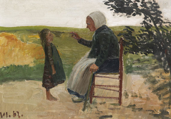 Otto Modersohn - Dreebeen mit Mädchen