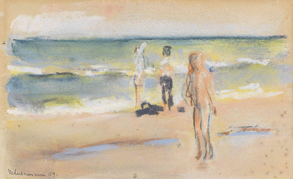 Max Liebermann - Badende am Strand