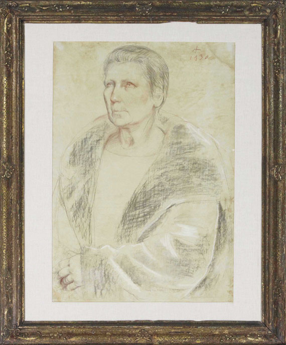 Otto Dix - Bildnis Frau Helene Erfurt mit Pelz - Rahmenbild