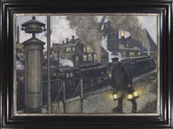 Hans Baluschek - Eisenwerk - Rahmenbild