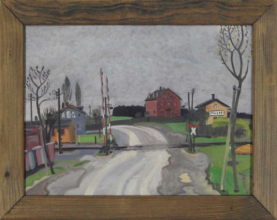 Wolfgang Mattheuer - Im Vogtland (Bahnübergang bei Thoßfell) - Rahmenbild