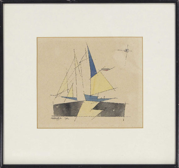 Lyonel Feininger - Ohne Titel (Segelboot) - Rahmenbild