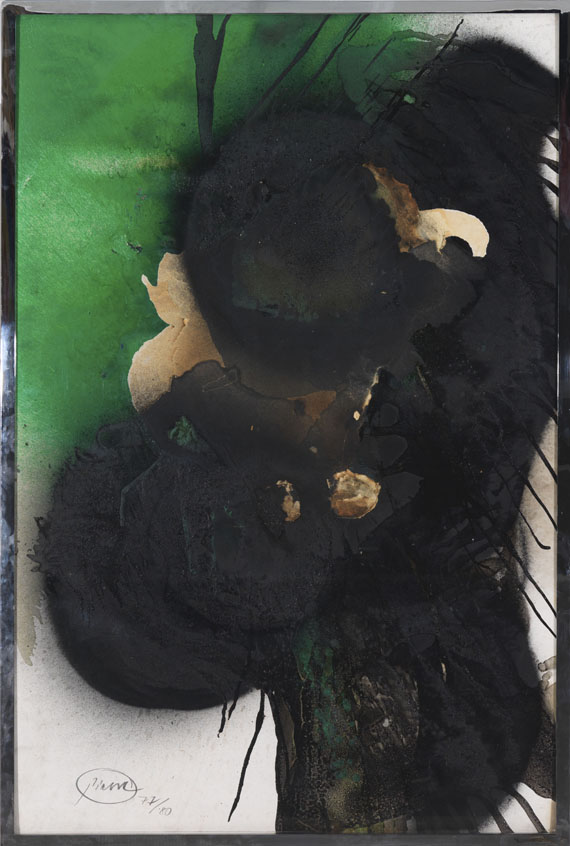 Otto Piene - Große Feuergouache - Rahmenbild