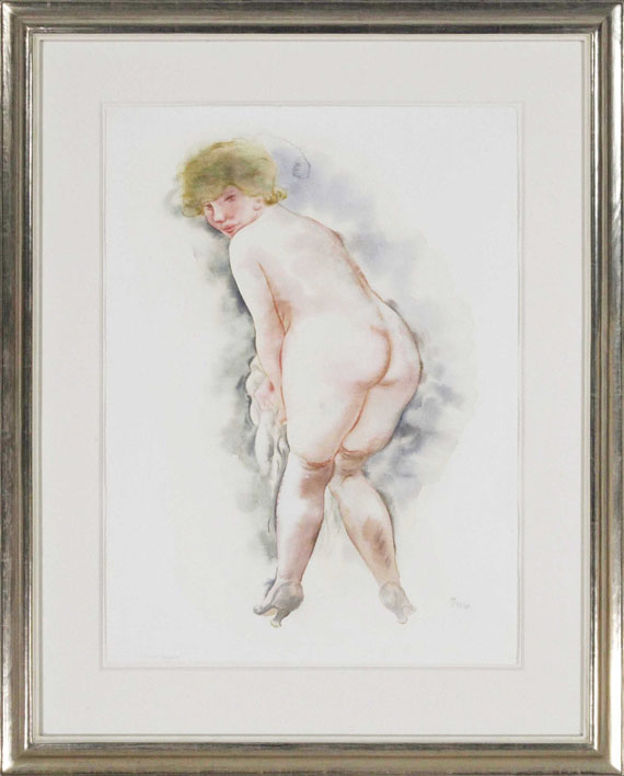 George Grosz - Blonder Rückenakt Lotte - Rahmenbild