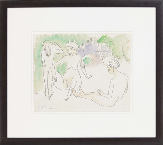 Ernst Ludwig Kirchner - Drei Frauenakte - Rahmenbild