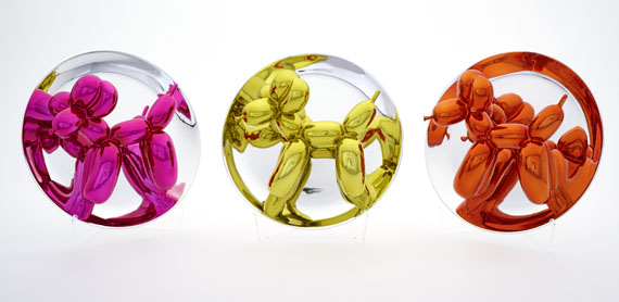 Jeff Koons - Balloon Dogs - Yellow, Magenta, Orange