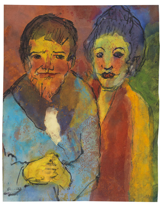 Emil Nolde - Bärtiger Mann und Frau