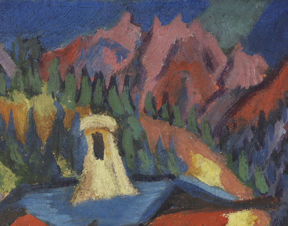 Ernst Ludwig Kirchner - Haus auf der Staffel