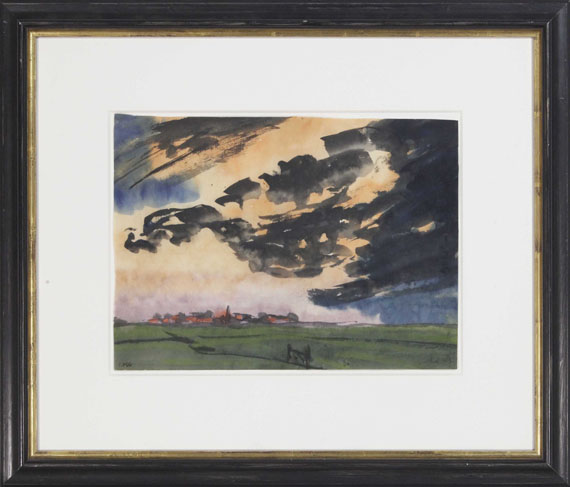 Emil Nolde - Marschlandschaft bei Utenwarf - Rahmenbild