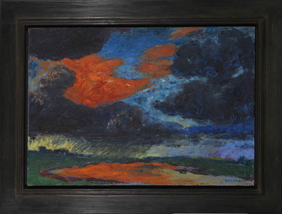 Emil Nolde - Herbstwolken, Friesland - Rahmenbild