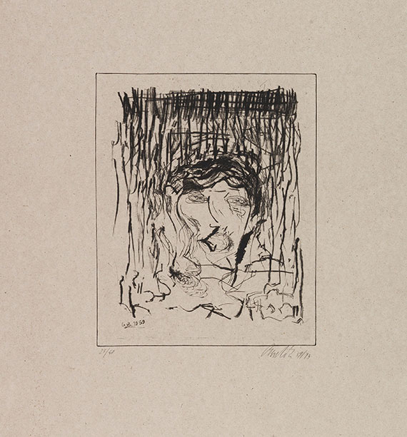 Georg Baselitz - Radierung nach Zeichnungen
