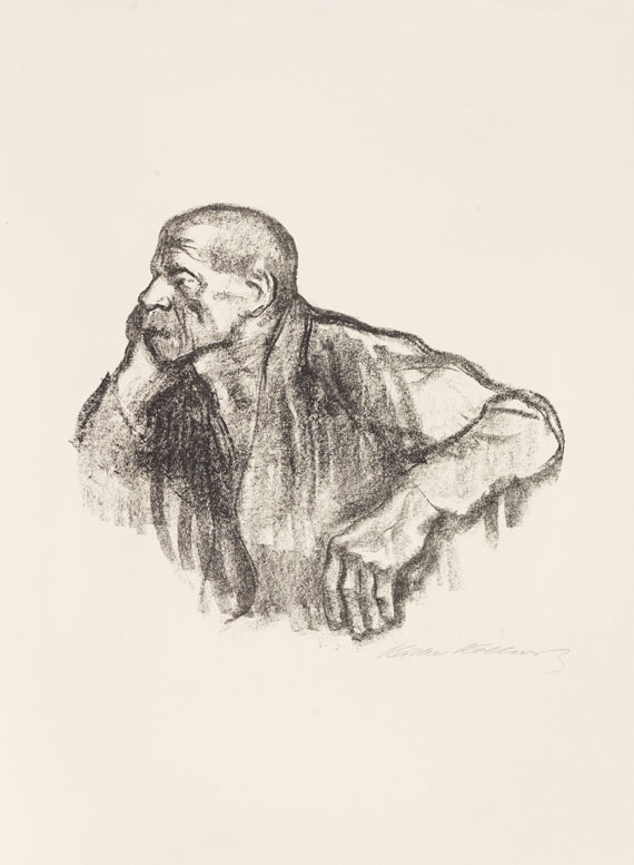 Käthe Kollwitz - Sitzender Arbeiter