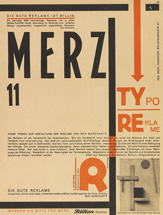 Kurt Schwitters - Merz 11. Typoreklame
