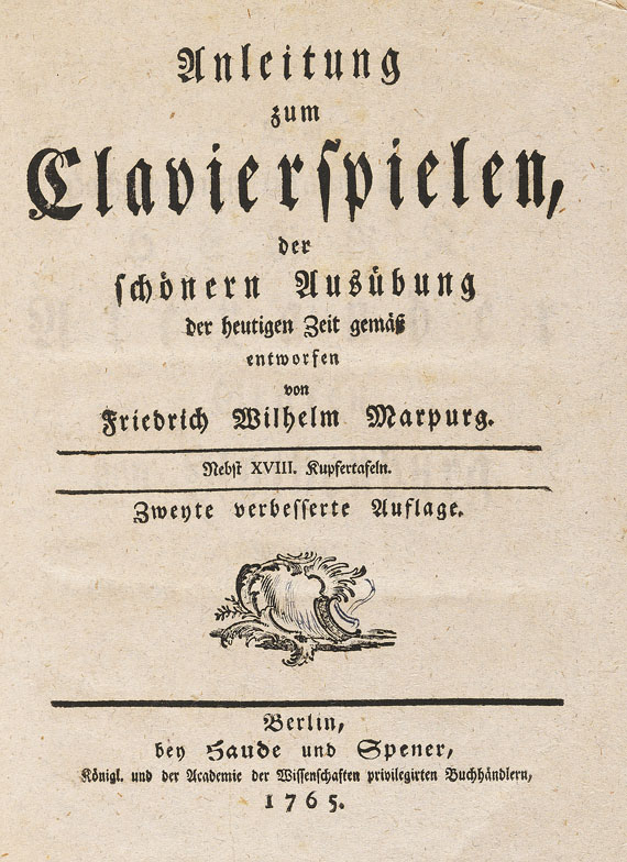 Friedrich Wilhelm Marpurg - Anleitung zum Clavierspielen - Weitere Abbildung