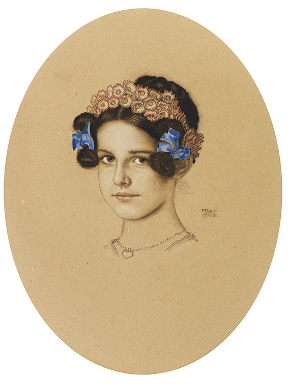 Franz von Stuck - Bildnis der Tochter Mary als Frühlingskönigin