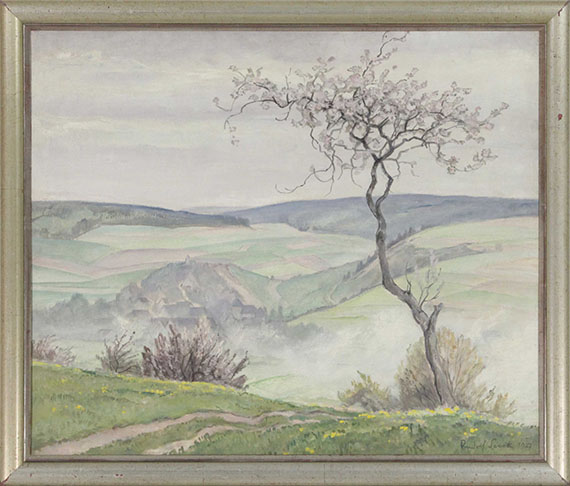 Rudolf Sieck - Kirschblüte - Rahmenbild