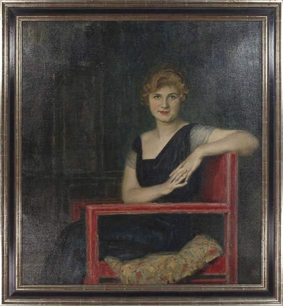 Franz von Stuck - Bildnis einer Dame - Rahmenbild