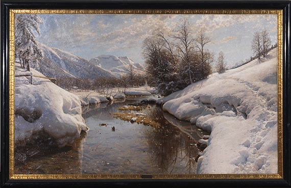 Peder (Peder Mørk Mønsted) Mönsted - Wintersonne im Engadin - Rahmenbild