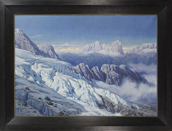 Rudolf Reschreiter - Langkofelgruppe vom Marmolata-Gletscher - Rahmenbild