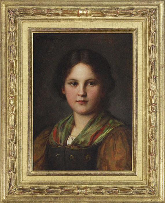 Franz von Defregger - Bauerndirndl - Rahmenbild