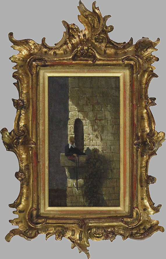 Carl Spitzweg - Der Student im Karzer - Rahmenbild