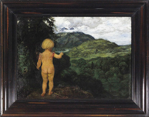 Hans Thoma - Amor erspäht die Liebenden - Rahmenbild