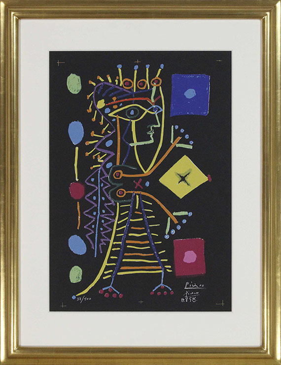 Pablo Picasso - Jacqueline (La Dame aux Dés) - Rahmenbild