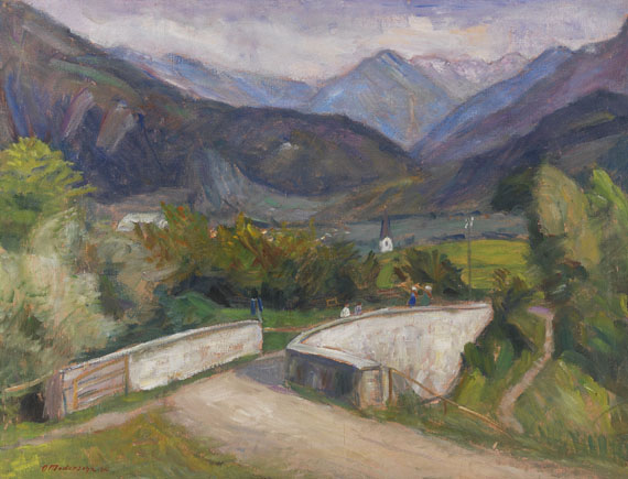 Otto Modersohn - Zillenbachbrücke (Weg nach Gailenberg oberhalb von Hindelang im Allgäu)