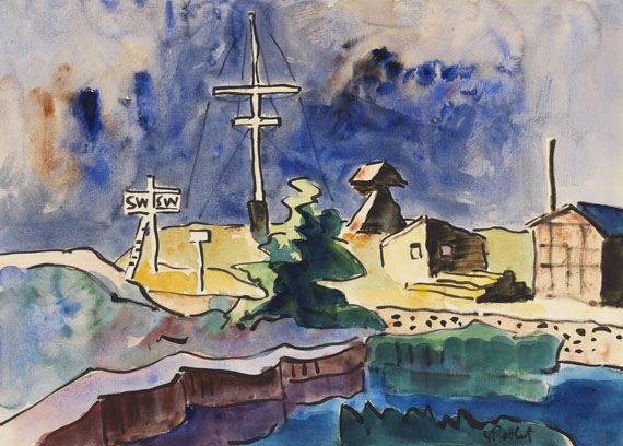 Karl Schmidt-Rottluff - Hafenausfahrt