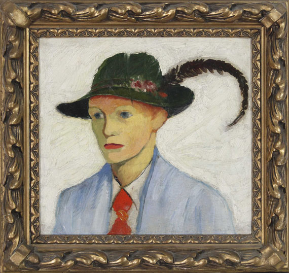 August Macke - Junge mit Federhut - Rahmenbild