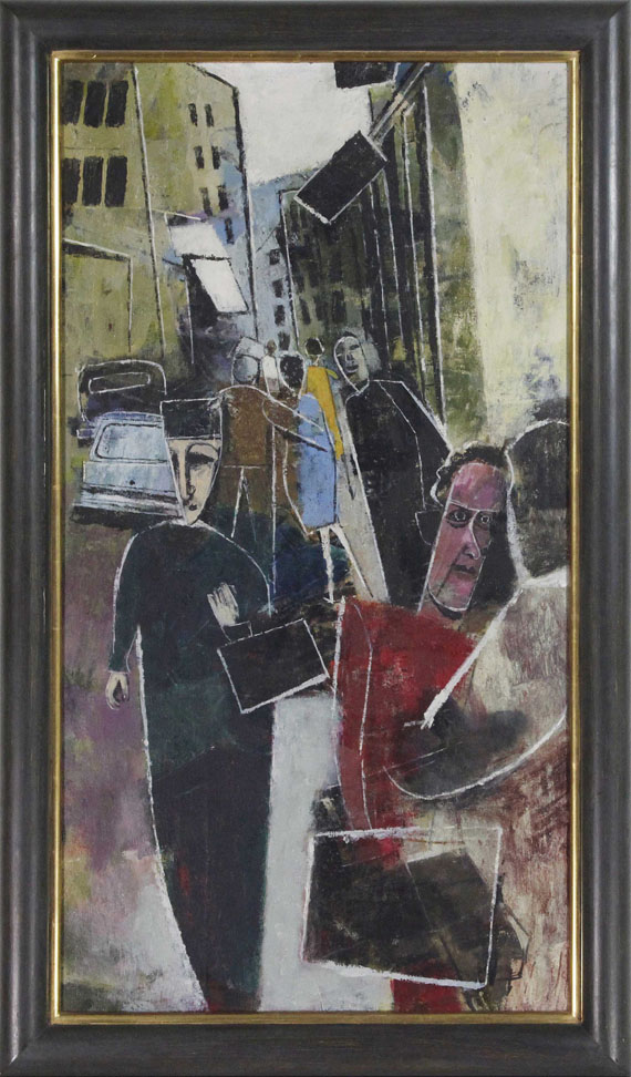 Franz Xaver Fuhr - Die enge Straße - Rahmenbild