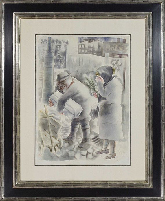 George Grosz - Begräbnis III. Klasse - Rahmenbild