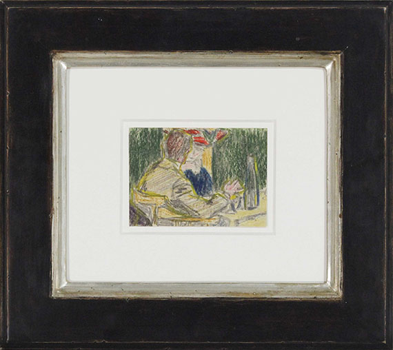 Ernst Ludwig Kirchner - Kirchner und Dodo im Café (Dresden) - Rahmenbild