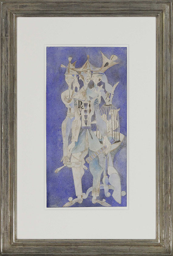 Heinrich Campendonk - Harlekin mit Käfig - Rahmenbild