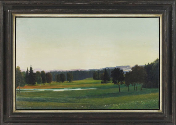 Georg Schrimpf - Oberbayerische Landschaft (Landschaft bei Aibling) - Rahmenbild