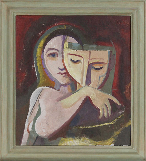 Karl Hofer - Mädchen mit Maske - Rahmenbild