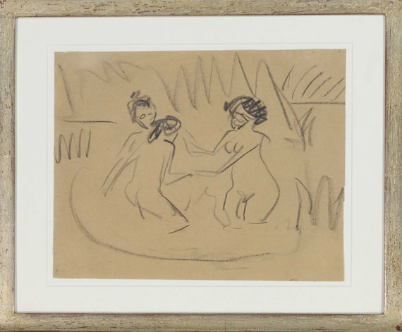 Ernst Ludwig Kirchner - Drei badende Akte an den Moritzburger Seen - Rahmenbild