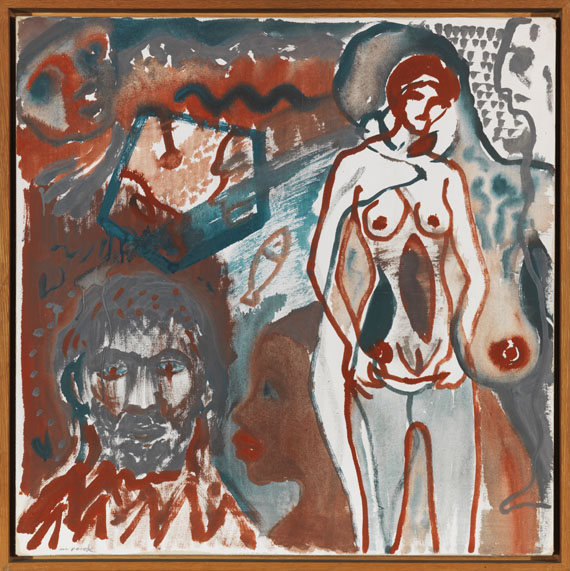 A. R. Penck (d.i. Ralf Winkler) - Ohne Titel - Rahmenbild