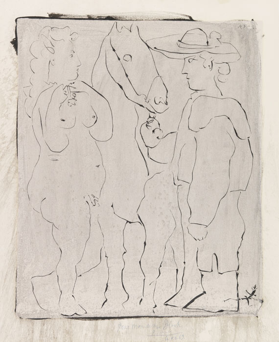 Pablo Picasso - Picador, Femme et Cheval (épreuve rincée)