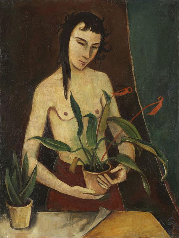 Karl Hofer - Frau mit Pflanzen