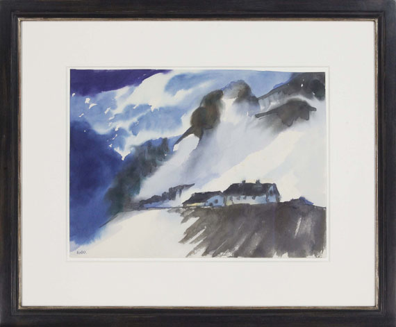 Emil Nolde - Schweizer Berglandschaft im Winter - Rahmenbild