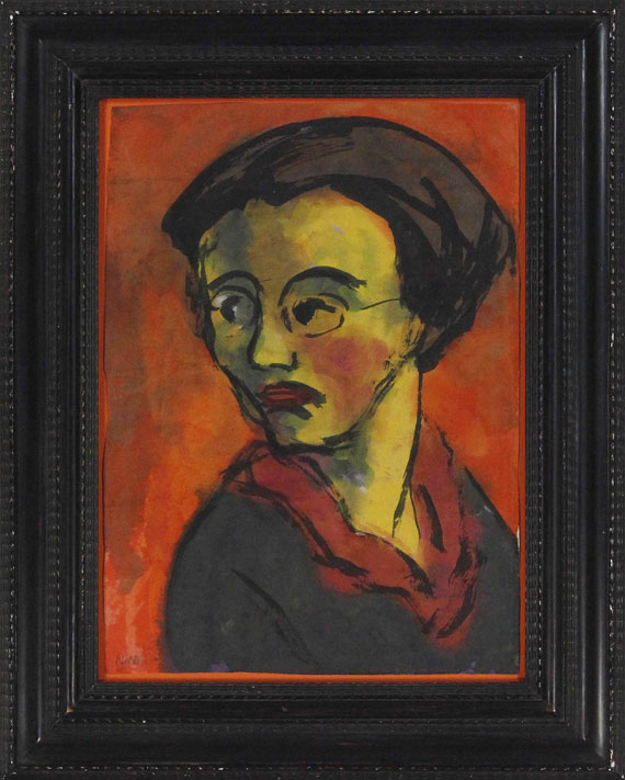 Emil Nolde - Frauenporträt - Johanna Schiefler - Rahmenbild