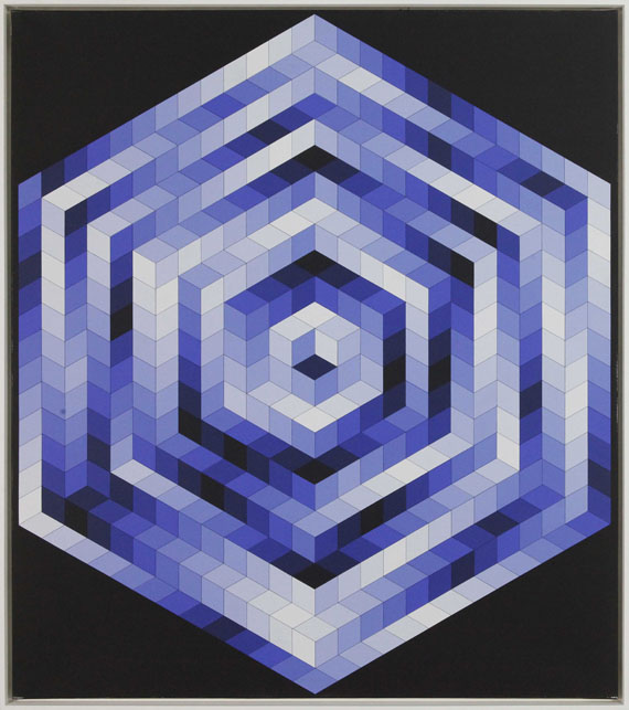 Victor Vasarely - Kriss-Kék - Rahmenbild