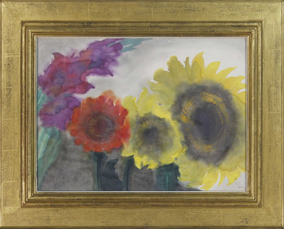 Emil Nolde - Sonnenblumen - Rahmenbild