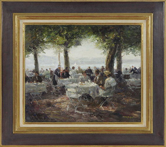 Otto Pippel - Kaffeegarten am Starnberger See - Rahmenbild